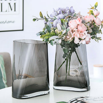 Light Luxury Personality Simple Modern Creative Transparent Glass Vase Decoration Living