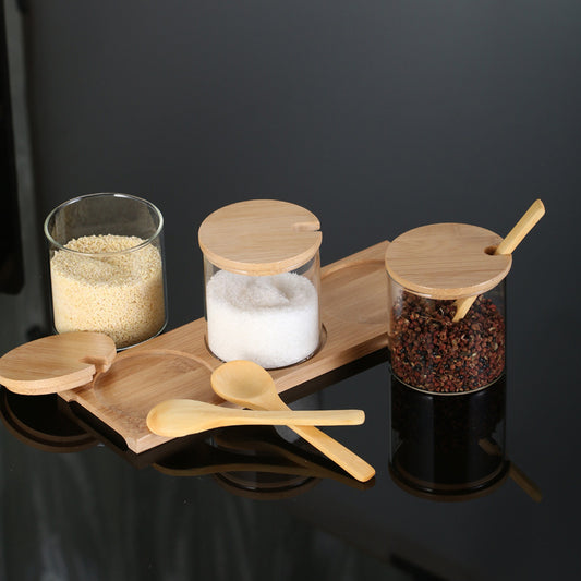 Household Glass Seasoning Box Set